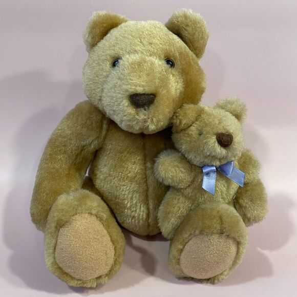Mothers Day Hallmark Bear Plush Bearnadette Cuddlesworth & Baby Fuzzmore Vintage - Picture 1 of 8